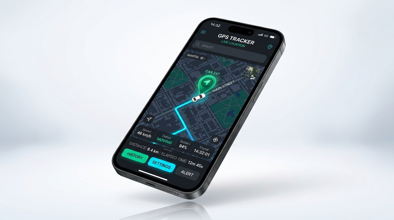 GPS App Tracking Display